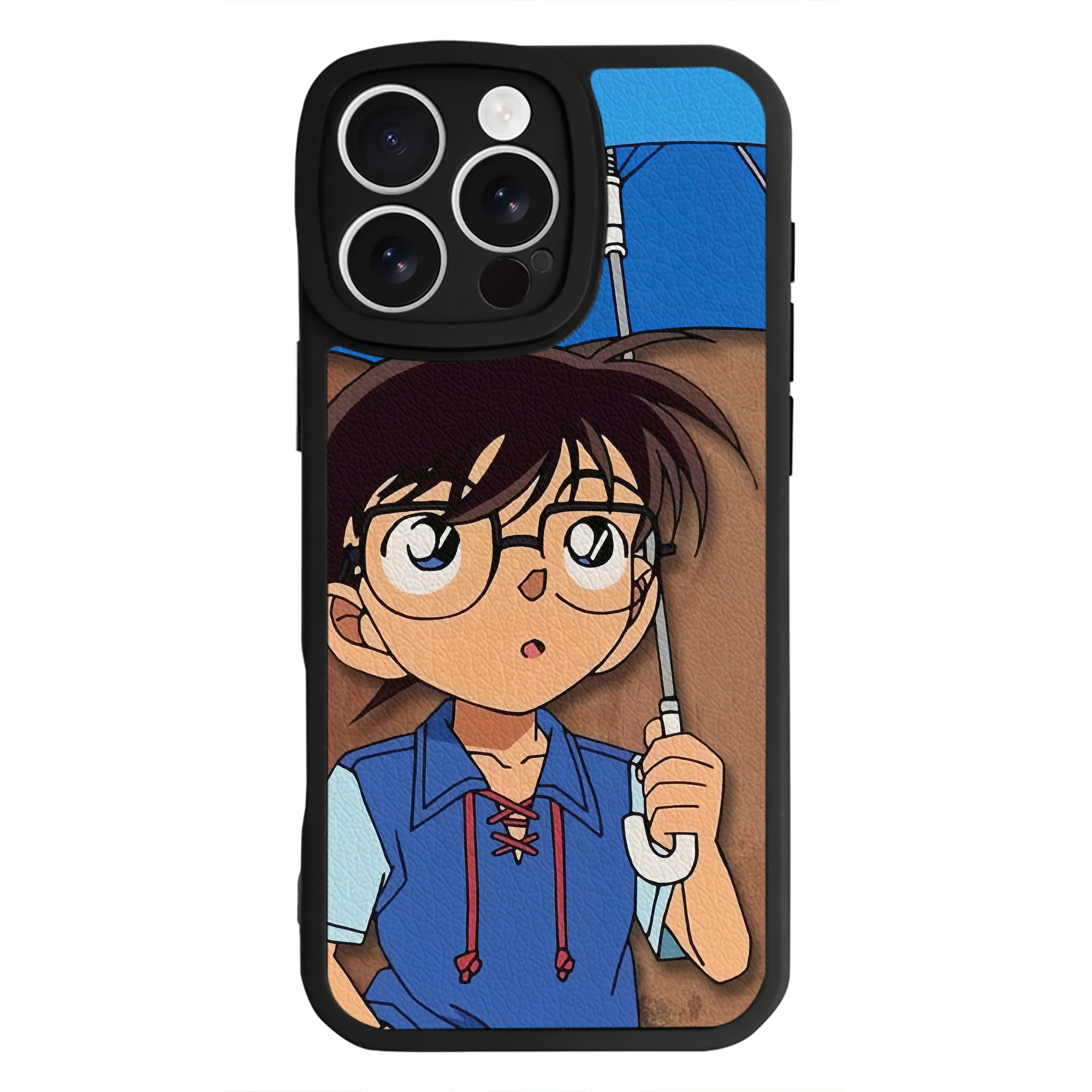 （画像用） 名探偵コナン Detective Conan 【iPhone 16シリーズ対応】シリコンスマホケース（レザー調） 材質：シリコン